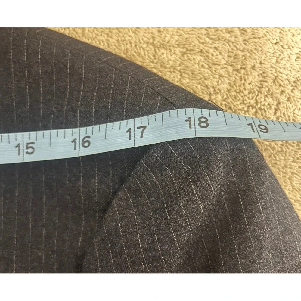 Southwick Paul Stuart Blazer 46 Tall Suit Jacket Gray with White Stripes